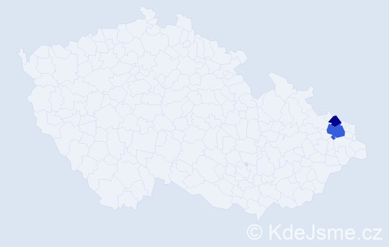 Příjmení: 'Podstuvka', počet výskytů 4 v celé ČR