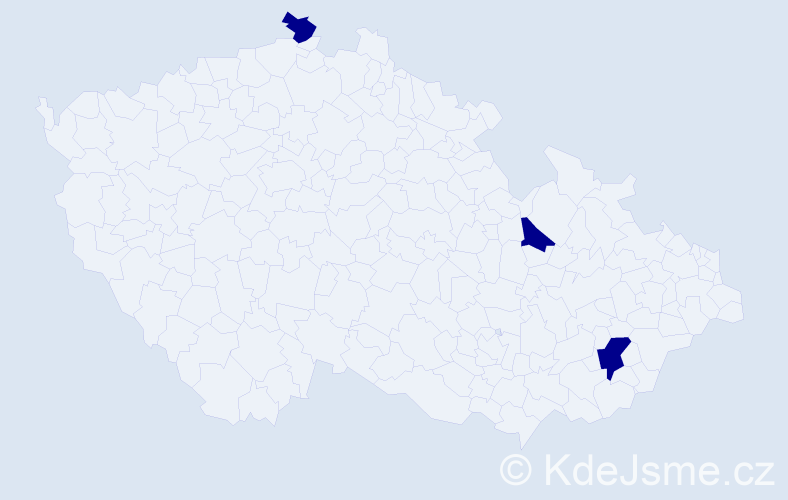 Příjmení: 'Le Van', počet výskytů 3 v celé ČR