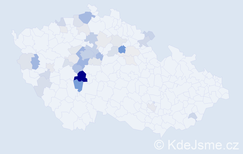 Příjmení: 'Bejšovec', počet výskytů 134 v celé ČR