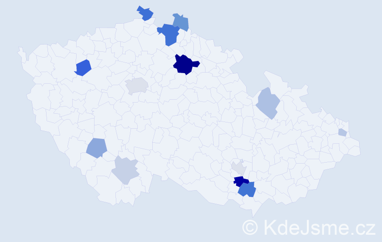 Příjmení: 'Bukovinská', počet výskytů 28 v celé ČR