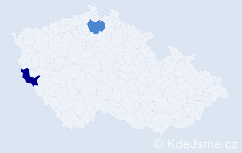 Příjmení: 'Apfelbeck', počet výskytů 7 v celé ČR
