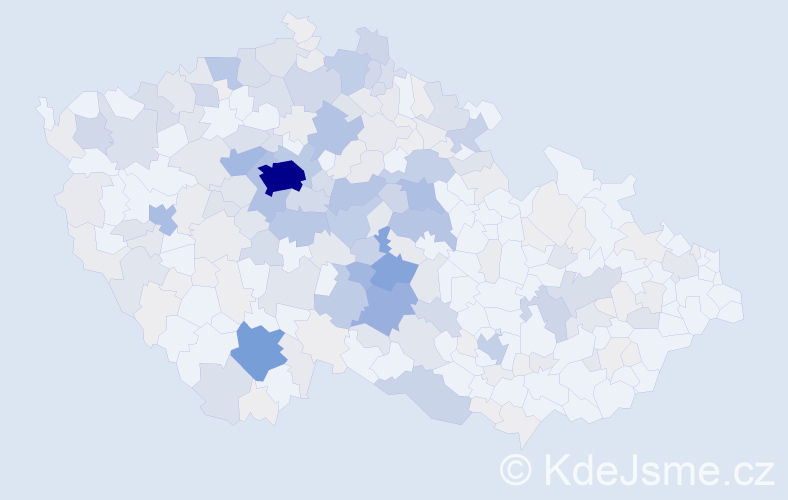 Příjmení: 'Jirák', počet výskytů 1042 v celé ČR