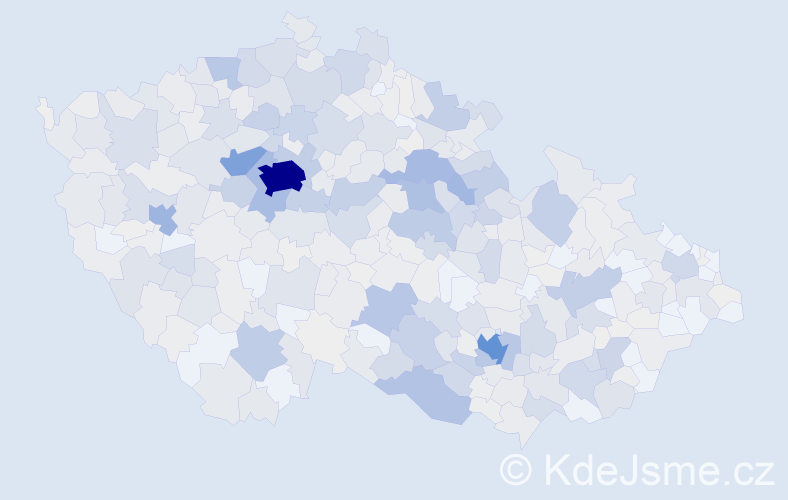 Příjmení: 'Chaloupka', počet výskytů 2503 v celé ČR