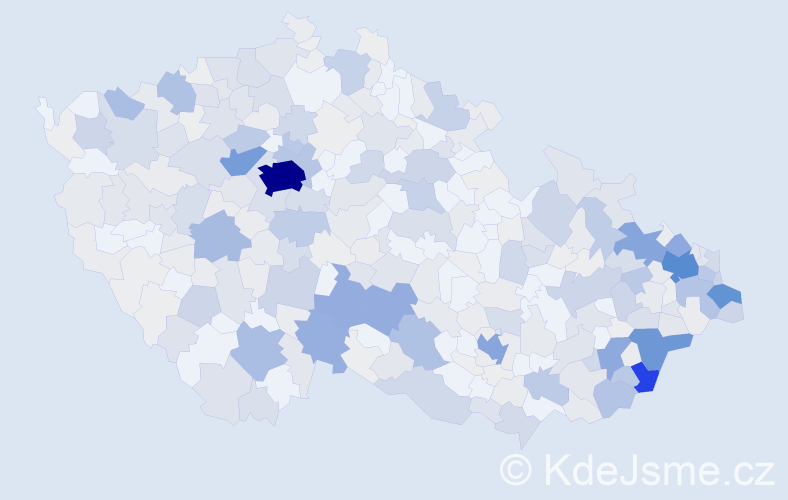 Příjmení: 'Kostka', počet výskytů 1585 v celé ČR