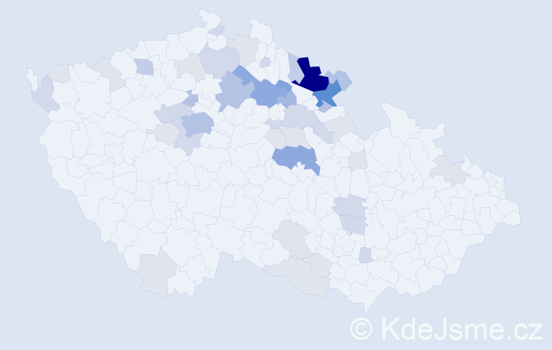 Příjmení: 'Bejrová', počet výskytů 139 v celé ČR