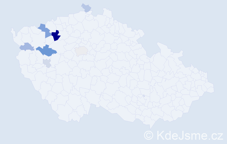 Příjmení: 'Enders', počet výskytů 18 v celé ČR