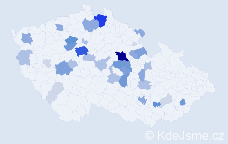 Příjmení: 'Fenyk', počet výskytů 120 v celé ČR