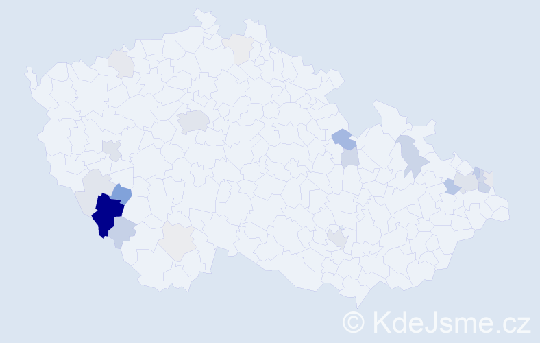 Příjmení: 'Marcová', počet výskytů 66 v celé ČR