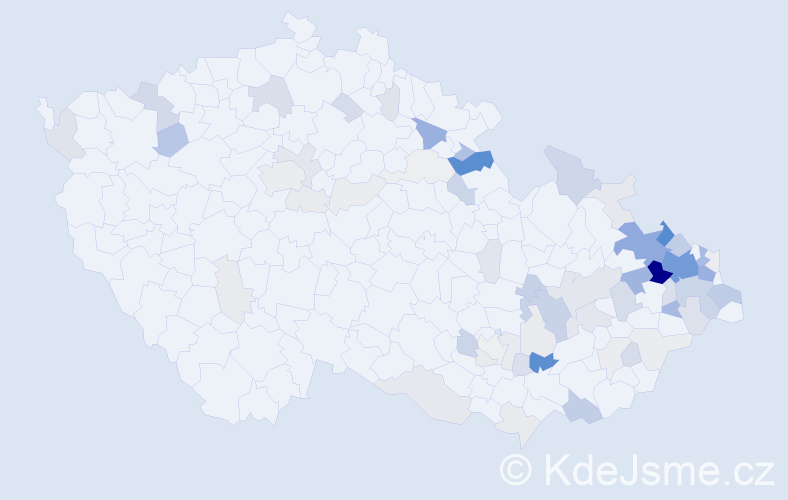 Příjmení: 'Hoňková', počet výskytů 259 v celé ČR