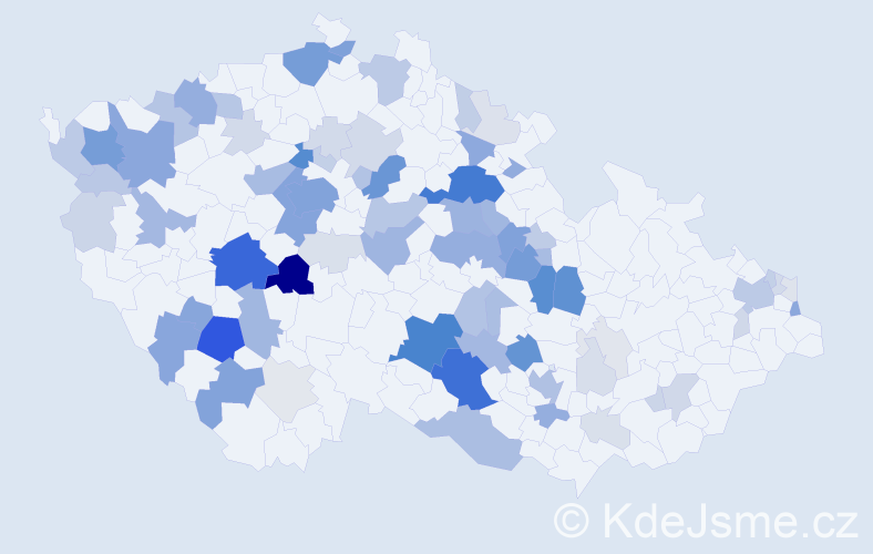 Příjmení: 'Částka', počet výskytů 313 v celé ČR