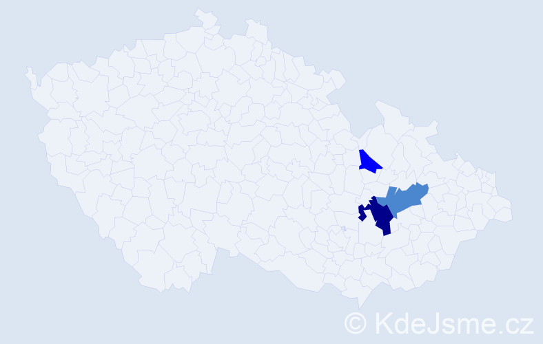 Příjmení: 'Lubič', počet výskytů 6 v celé ČR