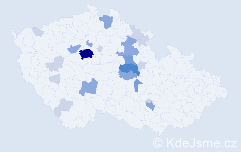 Příjmení: 'Bonaventura', počet výskytů 64 v celé ČR
