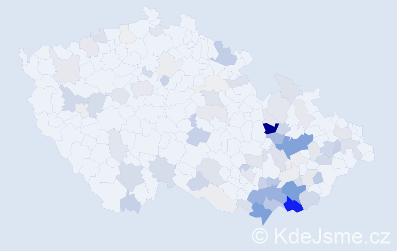 Příjmení: 'Nejezchleba', počet výskytů 300 v celé ČR