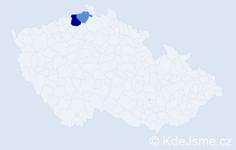 Příjmení: 'Lejčík', počet výskytů 4 v celé ČR