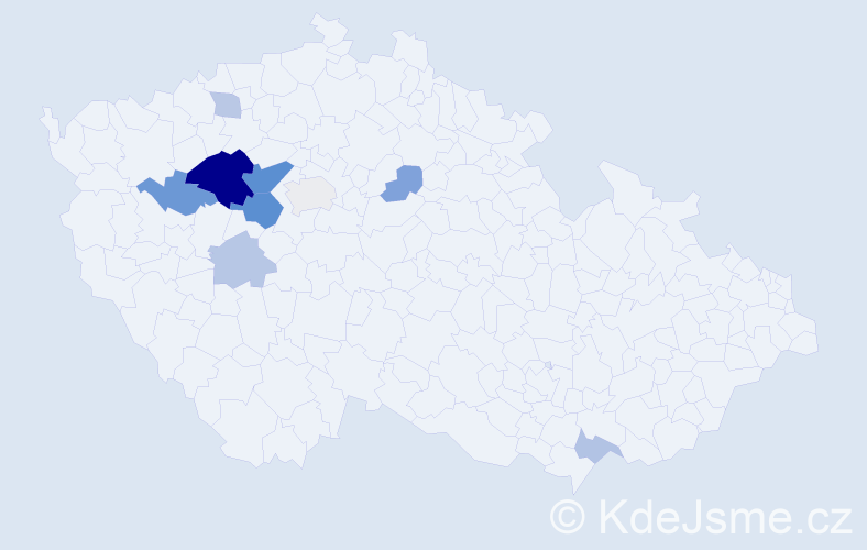 Příjmení: 'Bechner', počet výskytů 21 v celé ČR