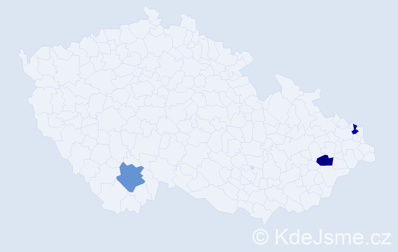 Příjmení: 'Fodora', počet výskytů 6 v celé ČR
