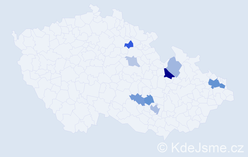 Příjmení: 'Krišová', počet výskytů 21 v celé ČR