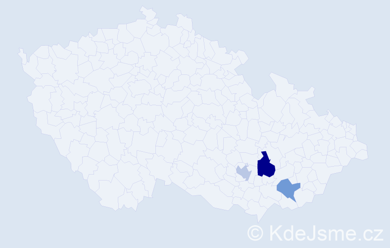 Příjmení: 'Breznaiová', počet výskytů 4 v celé ČR