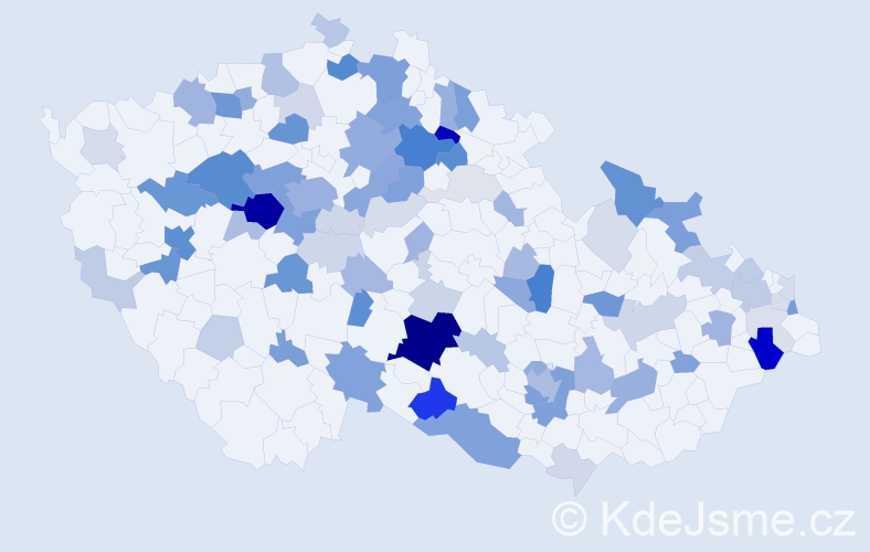 Příjmení: 'Tuma', počet výskytů 240 v celé ČR