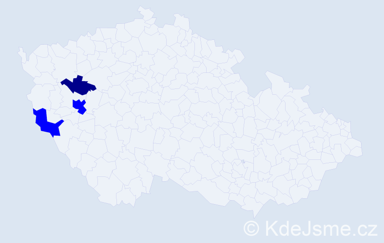 Příjmení: 'Kazimierová', počet výskytů 4 v celé ČR