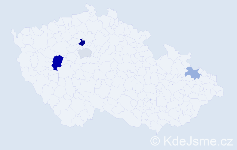 Příjmení: 'Maas', počet výskytů 8 v celé ČR