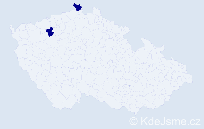 Příjmení: 'Pallagová', počet výskytů 2 v celé ČR