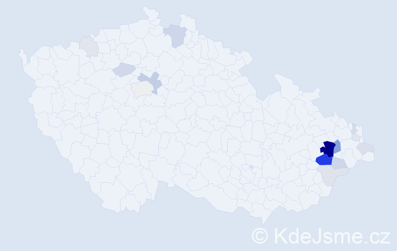 Příjmení: 'Krutilková', počet výskytů 49 v celé ČR