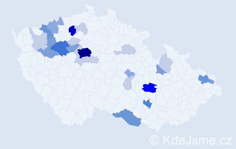 Příjmení: 'Scheiner', počet výskytů 81 v celé ČR
