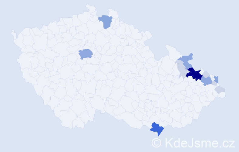 Příjmení: 'Puchalová', počet výskytů 38 v celé ČR