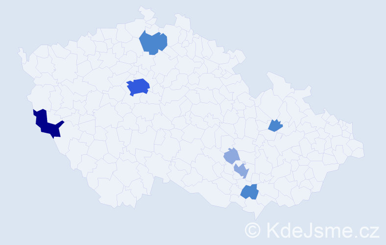 Příjmení: 'Skrejval', počet výskytů 16 v celé ČR