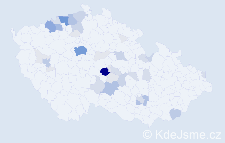 Příjmení: 'Pejchar', počet výskytů 137 v celé ČR
