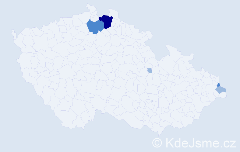 Příjmení: 'Polec', počet výskytů 10 v celé ČR