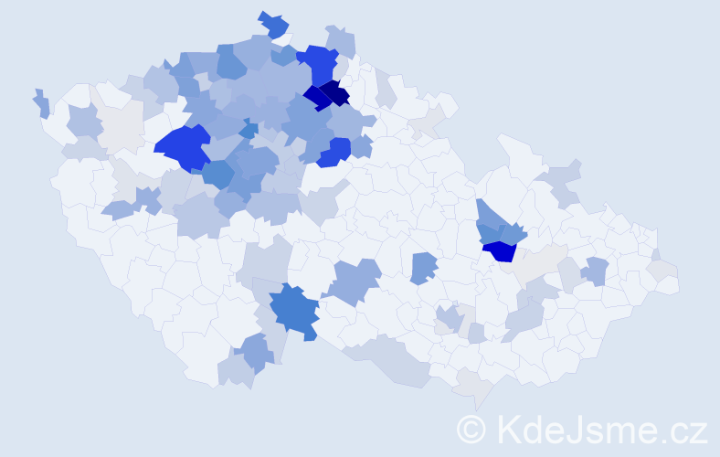 Příjmení: 'Knobloch', počet výskytů 489 v celé ČR
