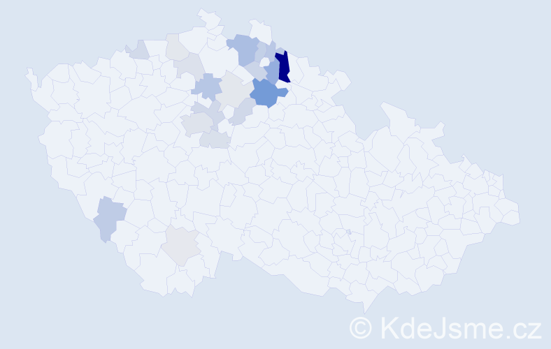Příjmení: 'Ronová', počet výskytů 49 v celé ČR