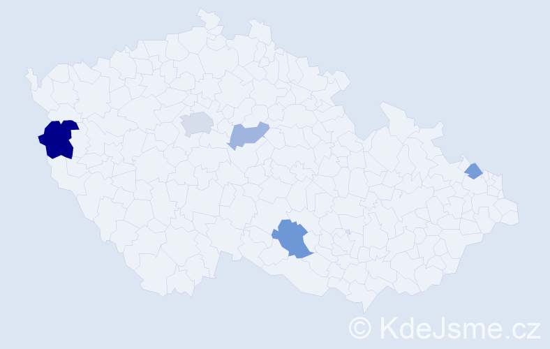 Příjmení: 'Moldovan', počet výskytů 10 v celé ČR