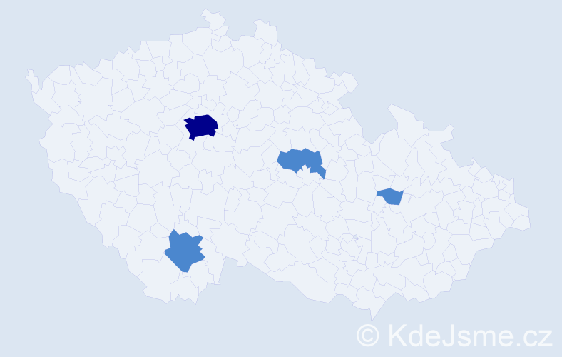 Příjmení: 'Cunninghamová', počet výskytů 6 v celé ČR