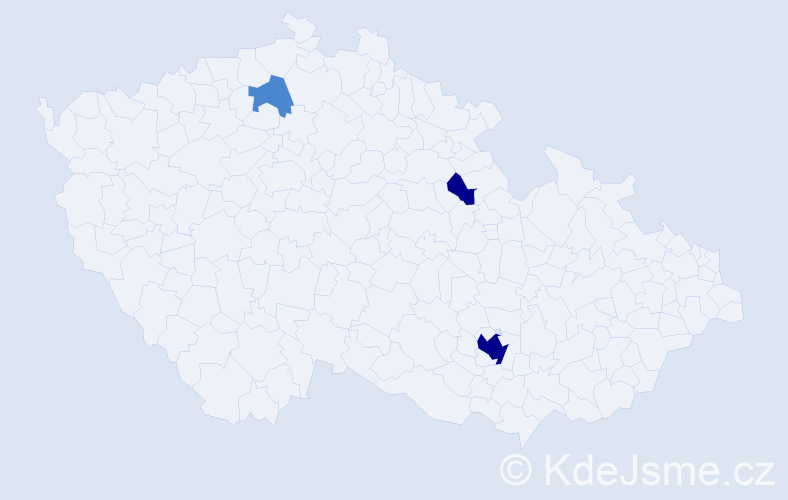 Příjmení: 'Lesenská', počet výskytů 7 v celé ČR