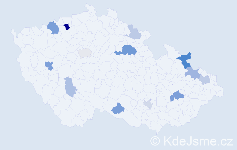 Příjmení: 'Blum', počet výskytů 34 v celé ČR