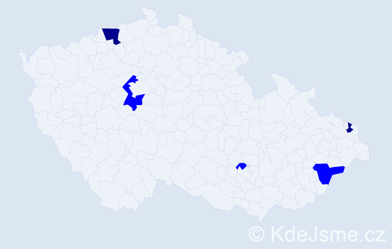 Příjmení: 'Matkovičová', počet výskytů 7 v celé ČR