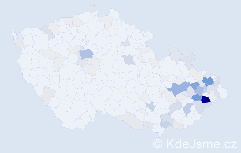 Příjmení: 'Holišová', počet výskytů 365 v celé ČR
