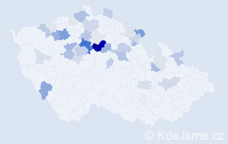 Příjmení: 'Klicpera', počet výskytů 137 v celé ČR