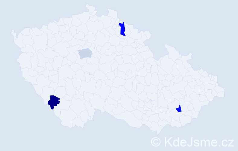 Příjmení: 'Zentrichová', počet výskytů 13 v celé ČR
