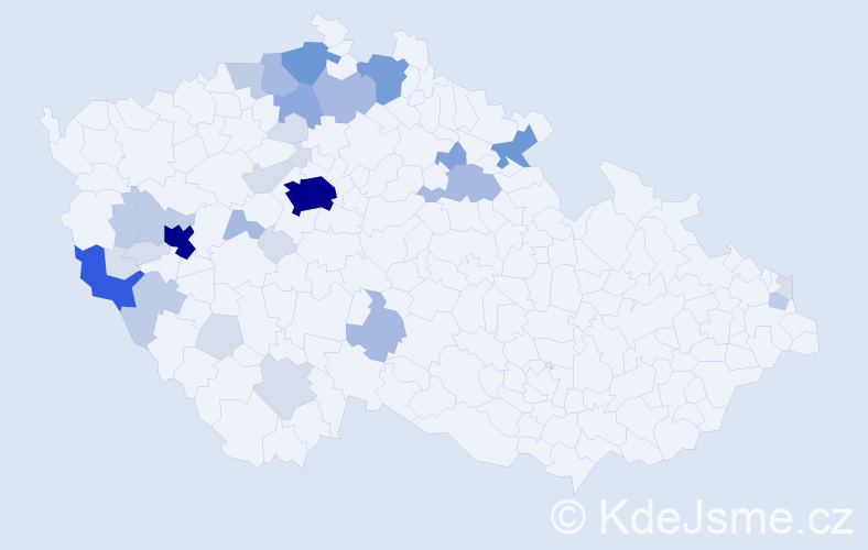 Příjmení: 'Konáš', počet výskytů 115 v celé ČR