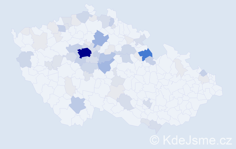 Příjmení: 'Dusil', počet výskytů 231 v celé ČR