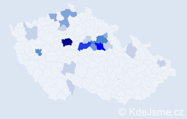 Příjmení: 'Křováková', počet výskytů 66 v celé ČR