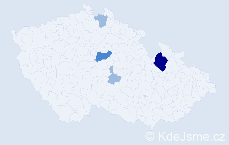 Příjmení: 'Kovalec', počet výskytů 8 v celé ČR