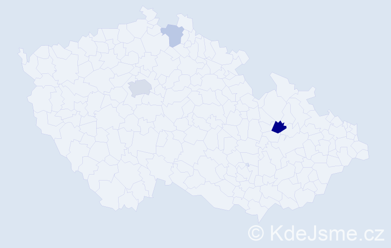 Příjmení: 'Lack', počet výskytů 6 v celé ČR