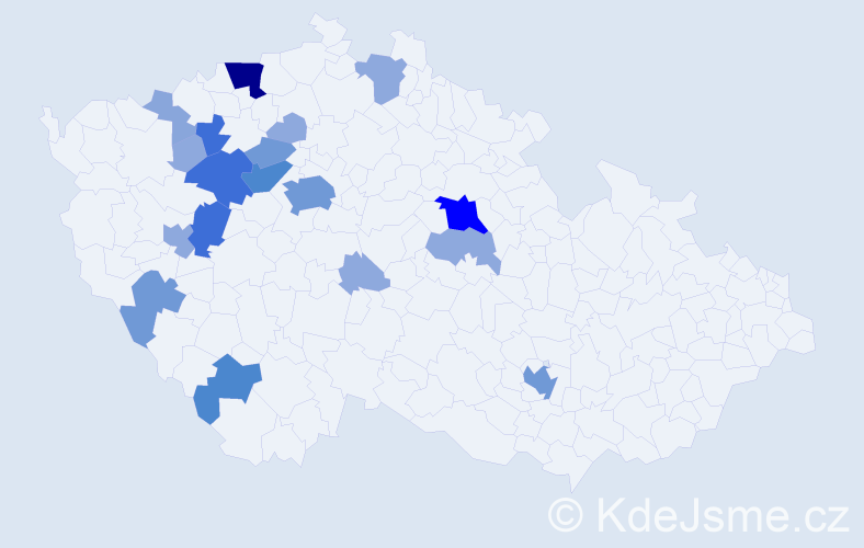 Příjmení: 'Diepold', počet výskytů 59 v celé ČR