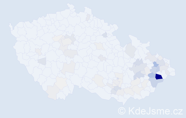 Příjmení: 'Mičkalová', počet výskytů 245 v celé ČR