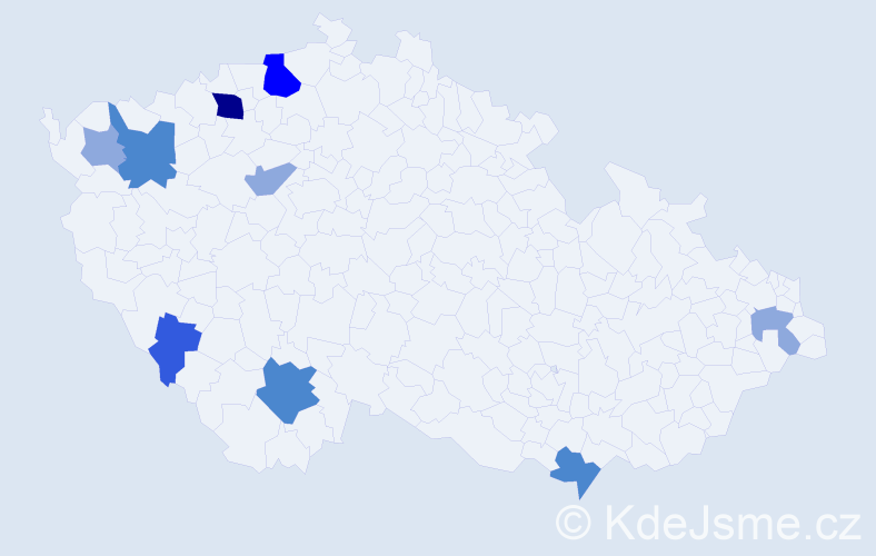 Příjmení: 'Lesko', počet výskytů 21 v celé ČR